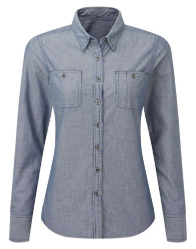 Premier PR347 WOMEN'S ORGANIC CHAMBRAY FAIRTRADE SHIRT XL
