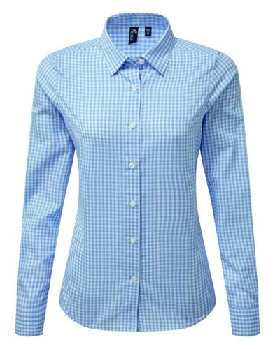Premier PR352 'MAXTON' CHECK WOMEN'S LONG SLEEVE SHIRT 2XL