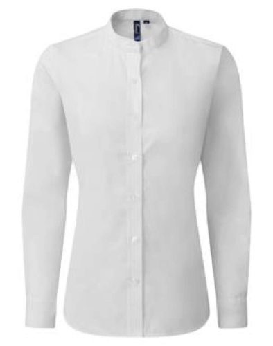 Premier PR358 WOMEN’S BANDED COLLAR 'GRANDAD' SHIRT XS